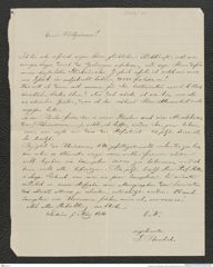 Nachlass Franz Steindachner, Brief von Gregor Bucchich an Franz Steindachner (07.03.1874), Inv.Nr. 62.01, Seite 1